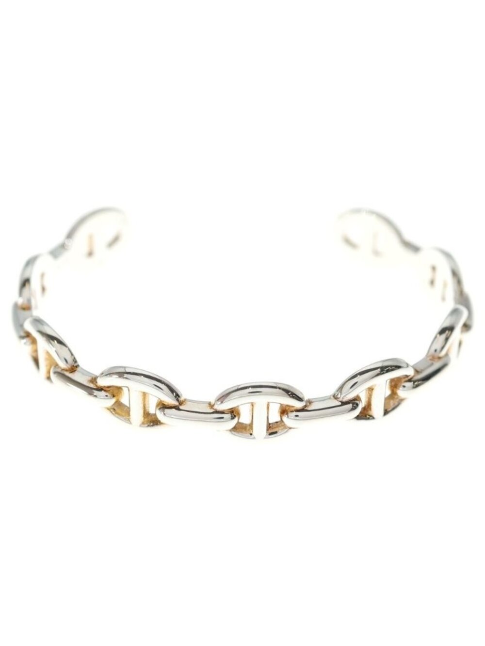 Hermes Enchainee Bangle Bracelet Silver